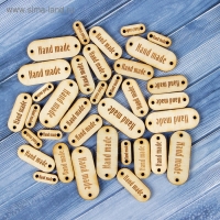 Набор бирок «Hand made», таблички, 40х15мм - 9шт; 30х10 мм - 15шт;18х7 мм - 12 шт Набор бирок «Hand made», таблички, 40х15мм - 9шт; 30х10 мм - 15шт;18х7 мм - 12 шт