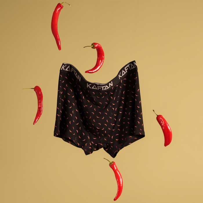 Трусы мужские боксеры KAFTAN "Перчики", цвет черный  размер 50