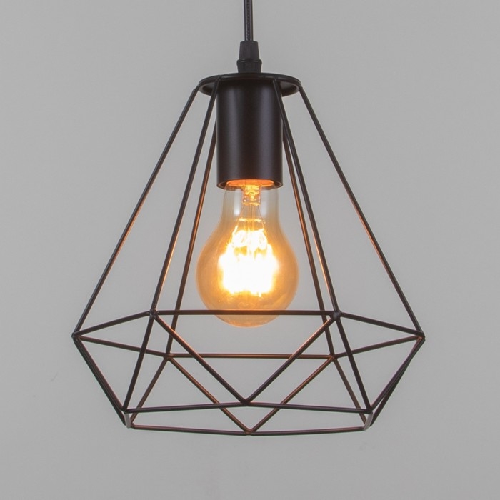 Светильник BayerLux Подвес "Брук" 1x40Вт E27 черный 20х20х120 см