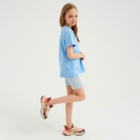 Футболка детская Basic line цвет голубой, рост 98