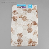 Набор ковриков для ванной и туалета Доляна «Соты», 2 шт: 79×50, 50×39 см, цвет коричнево-бежевый Набор ковриков для ванной и туалета Доляна «Соты», 2 шт: 79×50, 50×39 см, цвет коричнево-бежевый