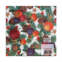 Новый год. Салфетки бумажные New Line FRESCO Шишки-Шарики 2 слоя 20 листов