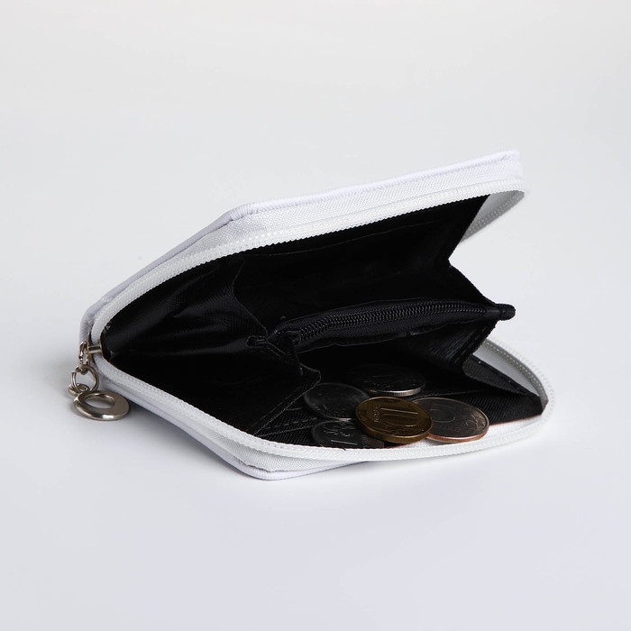 Кошелёк детский на молнии &laquo;Выбражулька&raquo;, цвет белый