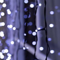 Гирлянда &laquo;Занавес&raquo; 2 &times; 3 м, IP44, УМС, тёмная нить, 760 SMD-LED, свечение белое, 220 В
