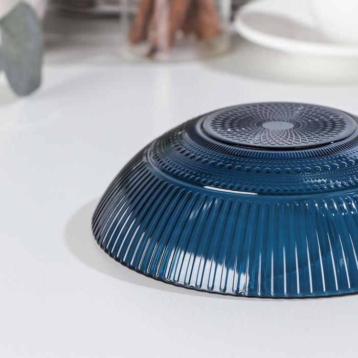 Салатник стеклянный &laquo;Луиз&raquo;, 200 мл, d=16 см, цвет лондон топаз