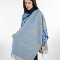 Палантин с бахромой на заказ Rinn Fint, полушерсть