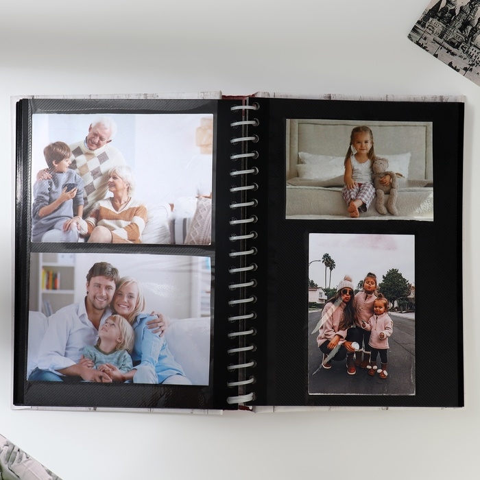 Фотоальбом &laquo;Наша семья&raquo;, 20 магнитных листов, цвет страниц чёрный