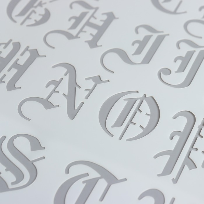 Трафарет пластик Трафарет пластик "Английский алфавит. Винтаж" 26х17,8 см
