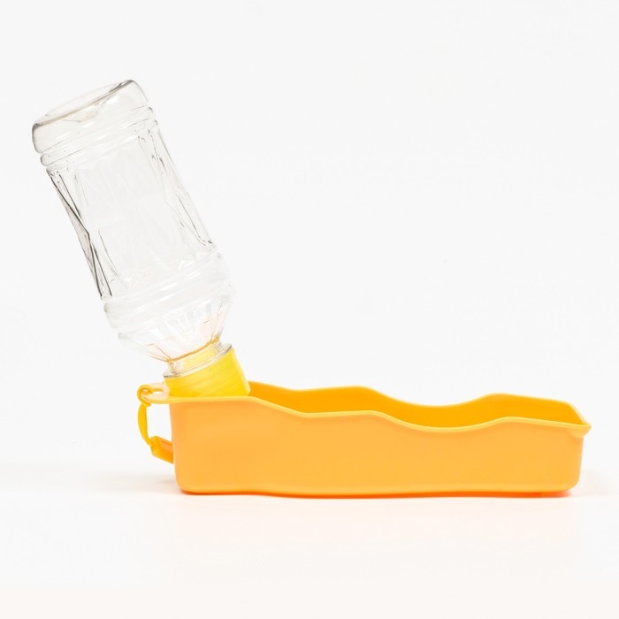 Автопоилка прогулочная с фигурной бутылочкой, 250 мл, жёлтая Автопоилка прогулочная с фигурной бутылочкой, 250 мл, жёлтая