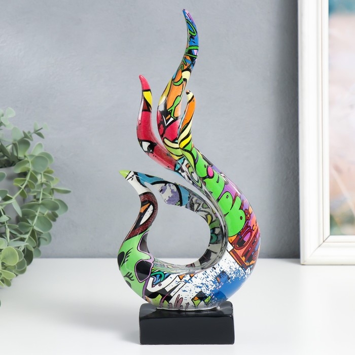 Сувенир полистоун "Пламя" граффити 8,5х13,5х30,5 см