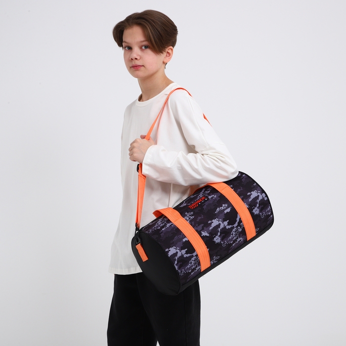 Сумка детская спортивная для мальчика &laquo;Камуфляж&raquo;, 40*20*20 см, 40*20 х см, отдел на молнии, цвет чёрный