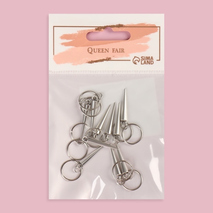 Пирсинг для волос «Клин», 4,1 × 1,3 см, 10 шт, цвет серебристый Пирсинг для волос «Клин», 4,1 × 1,3 см, 10 шт, цвет серебристый