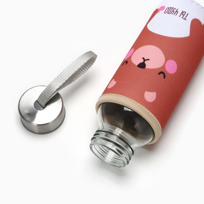 Бутылка для воды стеклянная &laquo;Рядом&raquo;, 350 мл