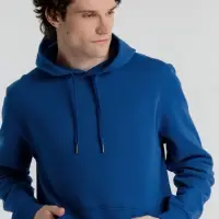 Толстовка с капюшоном унисекс King, ярко-синяя, размер XS