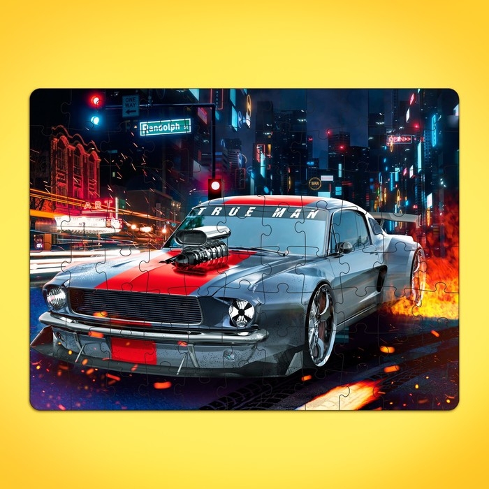 Пазлы светящиеся &laquo;Ночные гонки&raquo;, 88 деталей