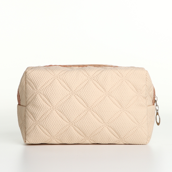 Косметичка на молнии, цвет бежевый