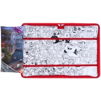 Папка для труда А4 с пеналом, на молнии, текстиль, Тачки Папка для труда А4 с пеналом, на молнии, текстиль, Тачки