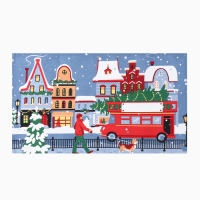 Набор кухонных полотенец «Доляна» Праздник в городе 35х60см-2шт, 100% хл Набор кухонных полотенец «Доляна» Праздник в городе 35х60см-2шт, 100% хл