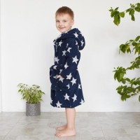 Халат махровый детский Крошка Я «Звездочки» размер 30, цвет синий, 100% хлопок 360 г/м2 Халат махровый детский Крошка Я «Звездочки» размер 30, цвет синий, 100% хлопок 360 г/м2