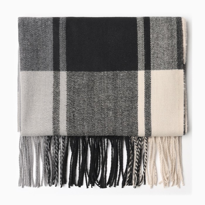 Палантин женский, цвет чёрный/серый, размер 70х180 см Палантин женский, цвет чёрный/серый, размер 70х180 см