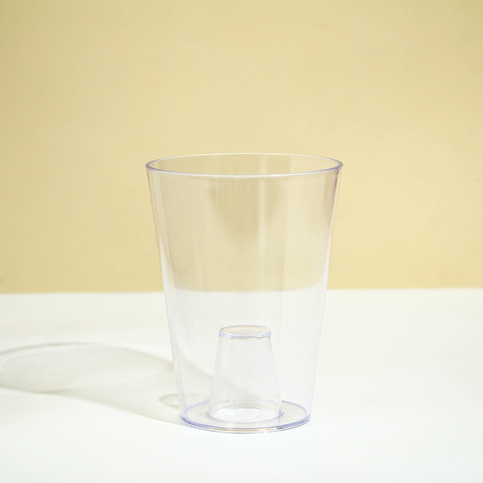 Горшок для орхидей, 1,2 л, 12,5 &times; 16,6 см, пластик, прозрачный