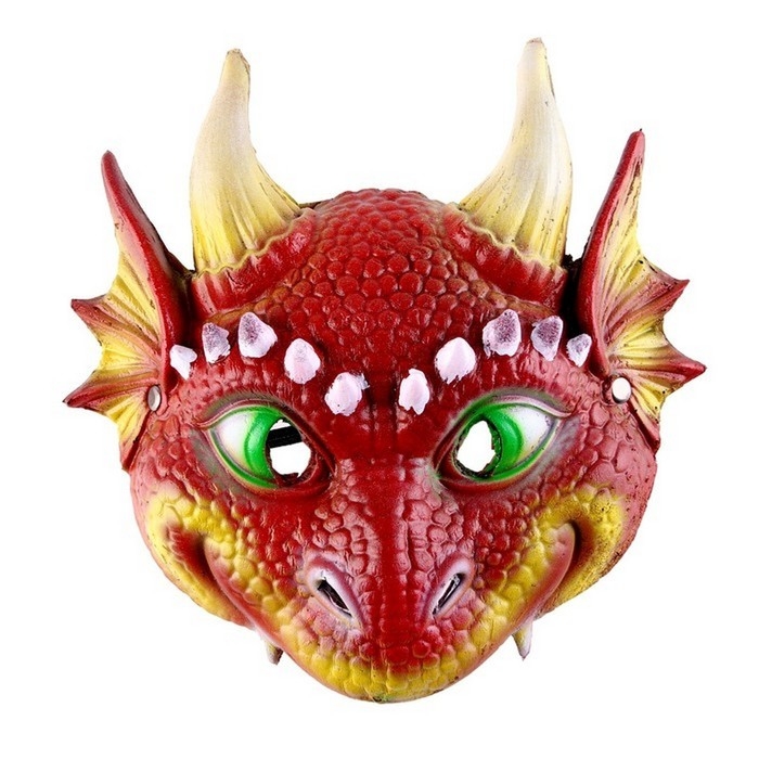 Маска карнавальная Маска карнавальная "Дракончик красный"
