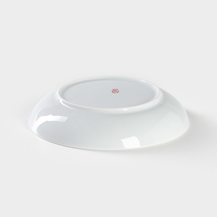 Тарелка фарфоровая глубокая &laquo;Тигр&raquo;, 700 мл, d=20,5 см, белая