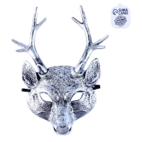Карнавальная маска &laquo;Олень&raquo;, цвет серебряный