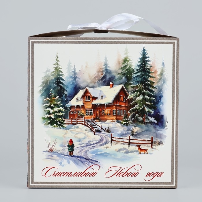 Коробка подарочная новогодняя складная &laquo;Зимняя сказка&raquo;, 18 х 18 х 18 см, Новый год