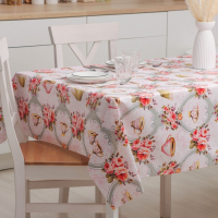 Клеёнка на стол Доляна &laquo;Чаепитие&raquo;, на нетканой основе, ширина 137 см, толщина 0,2 мм, рулон 20 м