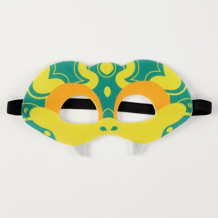 Карнавальная маска &laquo;Прикольная змейка&raquo;, цвет зелёный