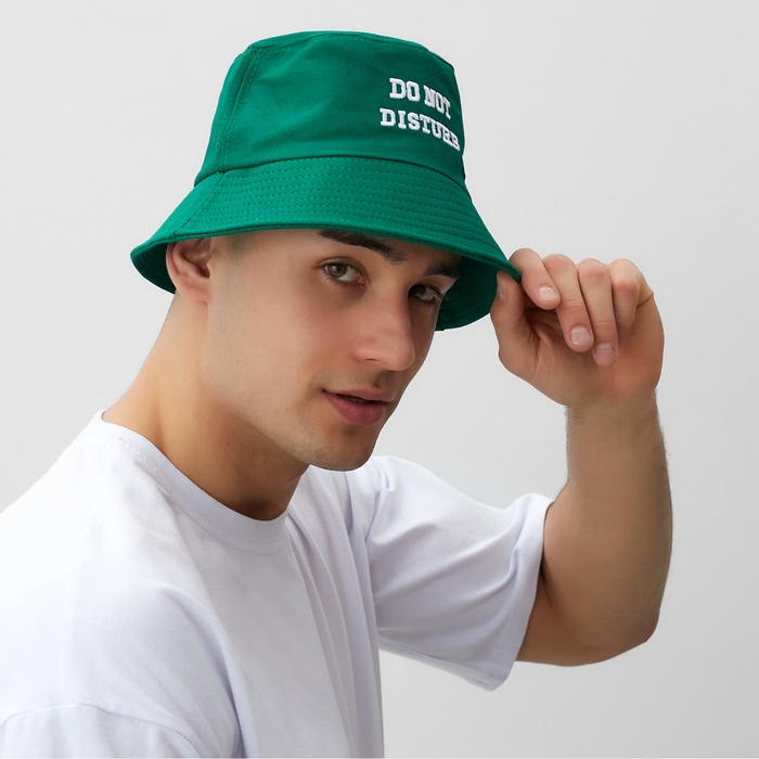 Панама MINAKU с надписью, цвет зеленый, р-р 56--58