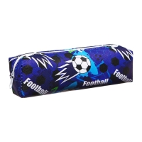 Пенал школьный на молнии "Футбол" Calligrata, синий Пенал школьный на молнии "Футбол" Calligrata, синий