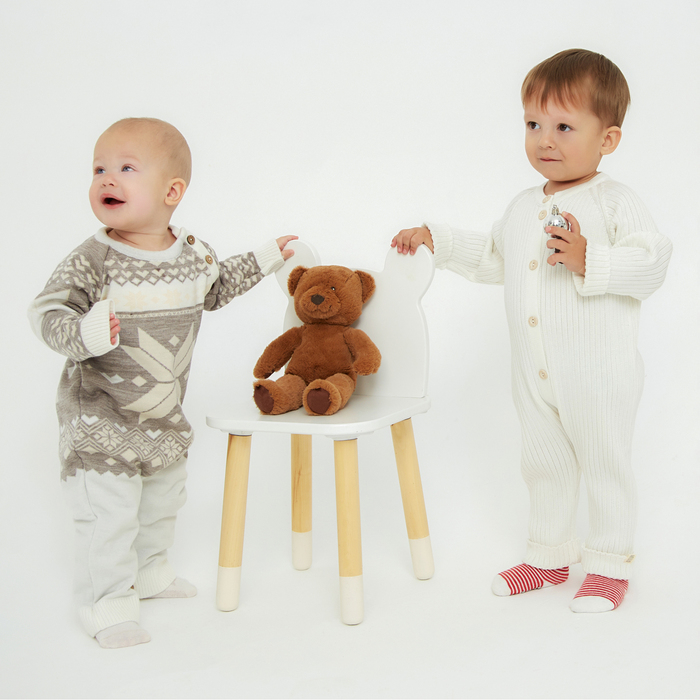 Комбинезон вязаный Крошка Я "Снежинка" рост 74-80 см