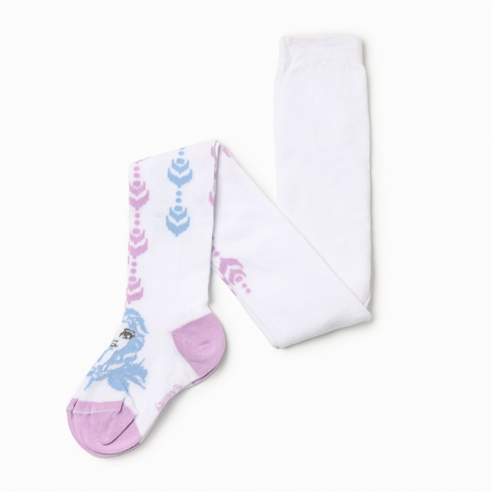 Колготки детские &laquo;Эльза&raquo;, Холодное сердце, рост 116-122 см, цвет белый