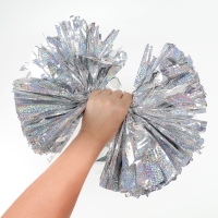 Помпон 1шт, цвет гологафия серебро Помпон 1шт, цвет гологафия серебро