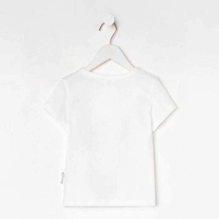 Футболка детская &laquo;Эльза&raquo;, Холодное сердце, рост 86-92, белый