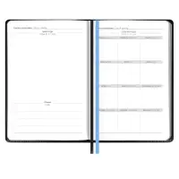 Ежедневник Alanis, недатированный, черный c голубым