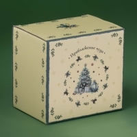 Новогодняя кружка для чая Доляна &laquo;Приближение чуда&raquo;, 330 мл, фарфор, цвет белый