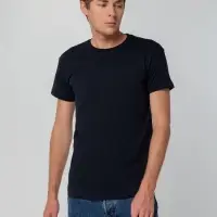 Футболка унисекс T-bolka 140, темно-синяя, размер S