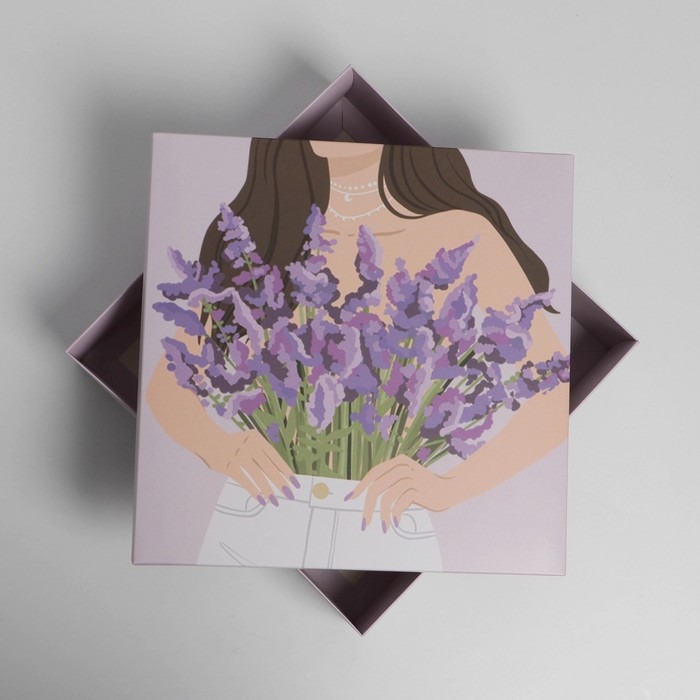 Коробка подарочная складная, упаковка, &laquo;Лаванда&raquo;, 26 х 26 х 8 см