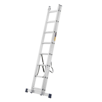 Лестница ТУНДРА, двухсекционная, алюминиевая, 8 ступеней Лестница ТУНДРА, двухсекционная, алюминиевая, 8 ступеней