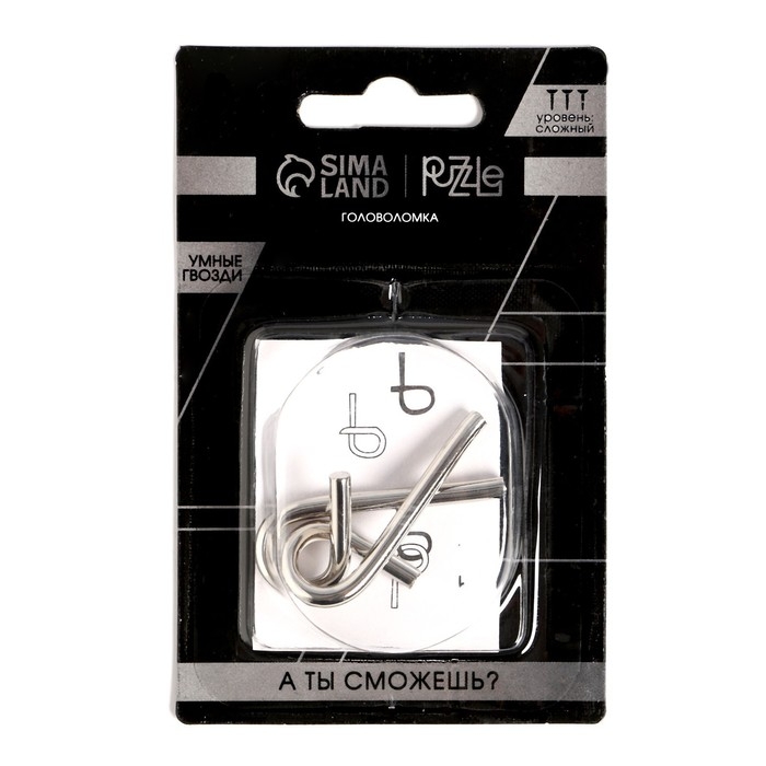 Головоломка Игры разума &laquo;Умные гвозди&raquo; №4,на блистере