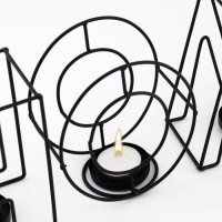 Подсвечник металлический настольный "Home", 13.5 х 42 см, черный Подсвечник металлический настольный "Home", 13.5 х 42 см, черный