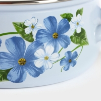 Набор кастрюль &laquo;Лён&raquo;, 3 предмета: 2 л, 3 л, 4 л, эмалированная сталь