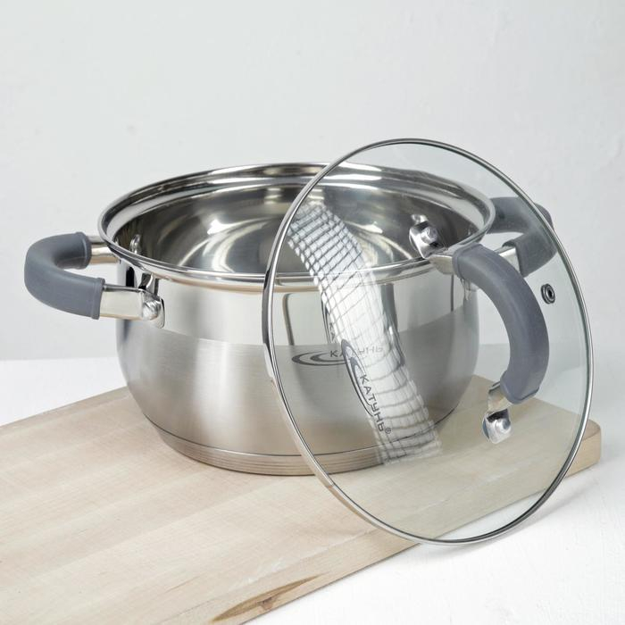 Набор кастрюль &laquo;Ирида&raquo;, 2 предмета: 2,5 л, 3,5 л, капсульное дно, индукция