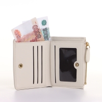 Кошелёк женский на кнопке, цвет бежевый Кошелёк женский на кнопке, цвет бежевый