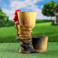 Фигурное кашпо "Гном с двумя кашпо" 20х24х30см Фигурное кашпо "Гном с двумя кашпо" 20х24х30см