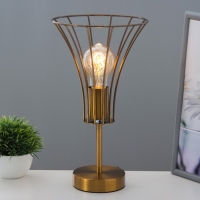 Настольная лампа "Чилли" Е27 40Вт золото 18х18х29см RISALUX Настольная лампа "Чилли" Е27 40Вт золото 18х18х29см RISALUX