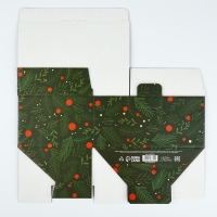 Коробка подарочная новогодняя складная &laquo;С новым годом&raquo;, 22 х 15 х 10 см, Новый год